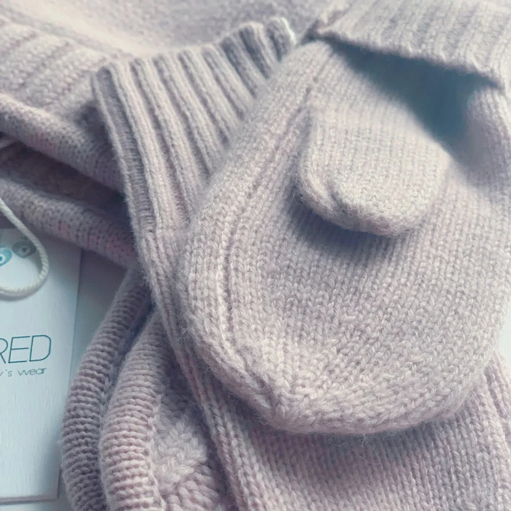 Pure merino wool mittens for baby girl, christmas gift, organic wool. size 9-12m
